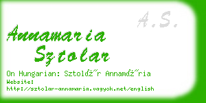 annamaria sztolar business card